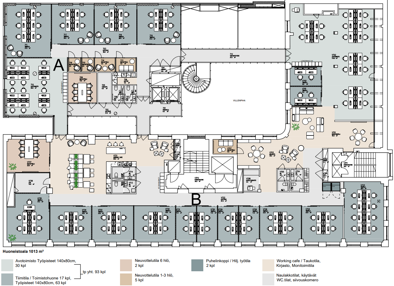 John Stenbergin ranta 2, 1013m2, 7. kerros, Toimistotila