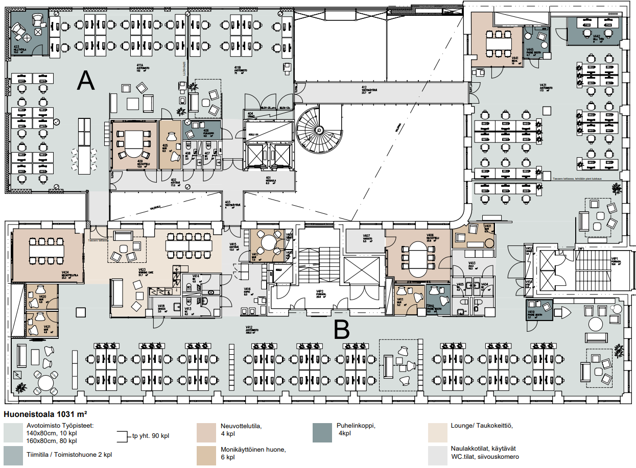 John Stenbergin ranta 2, 1031m2, 4. kerros, Toimistotila