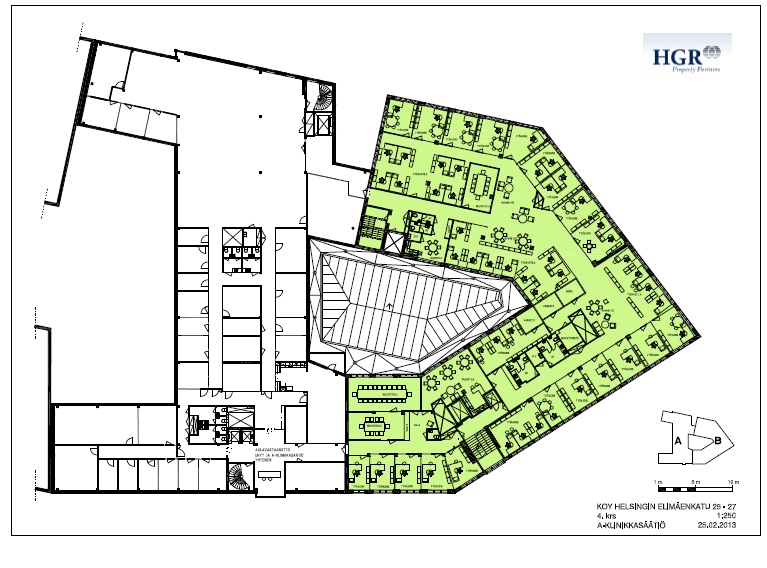 Elimäenkatu 25-27, 282m2, 3. kerros, Toimistotila