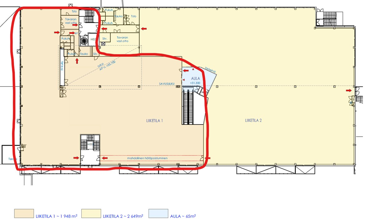 Porttipuistontie 1, 1948m2, 2. kerros, Liiketila