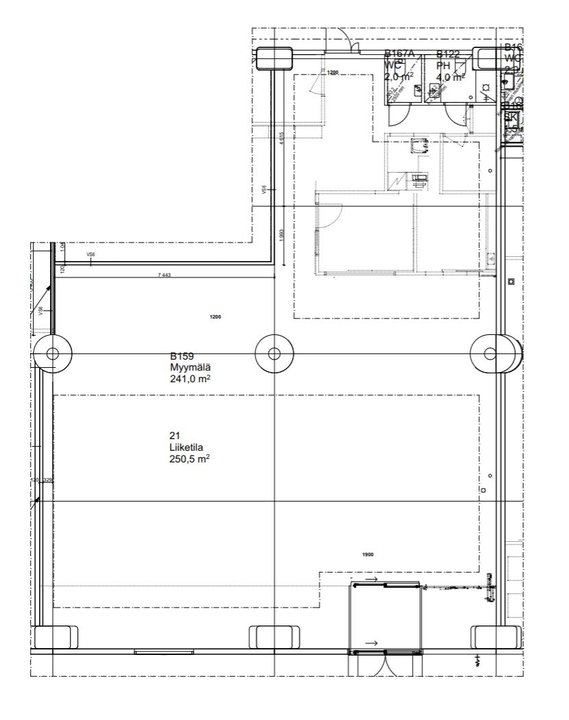 Itämerenkatu 21, 250m2, Katutaso, Liiketila