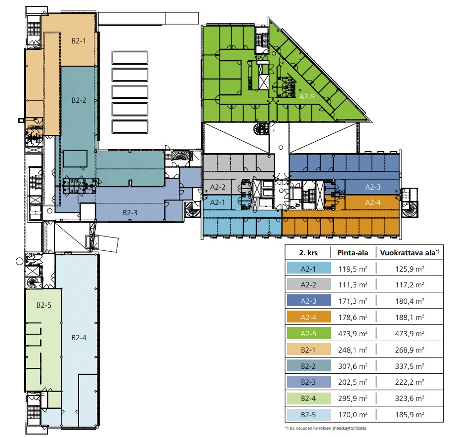 Keilaranta 1 A, 180m2, 2. kerros, Toimistotila