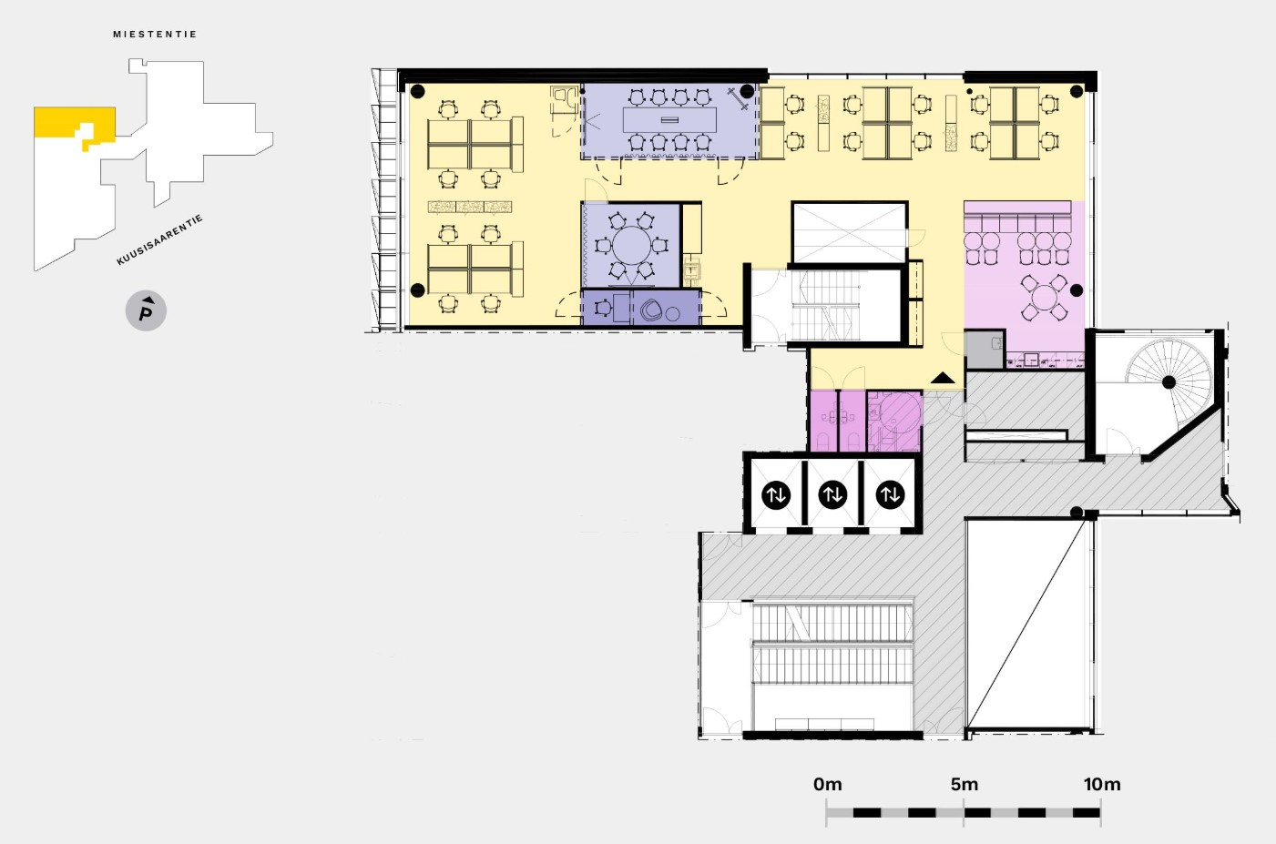 Miestentie 7 B-talo, 235m2, 3. kerros, Toimistotila