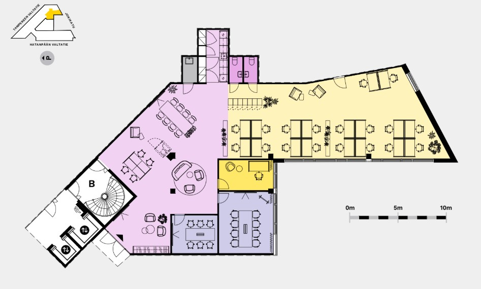 Hatanpään valtatie 24 TAMPERE, 290m2, 1. kerros, Toimistotila
