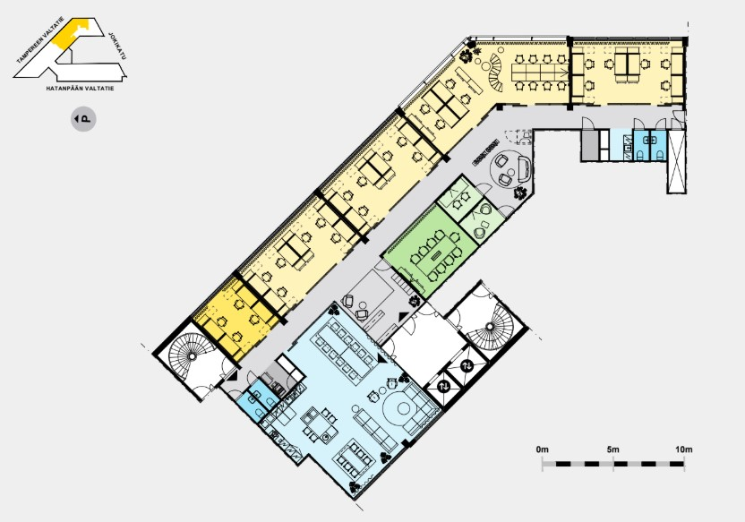 Hatanpään valtatie 24 TAMPERE, 445m2, 3. kerros, Toimistotila
