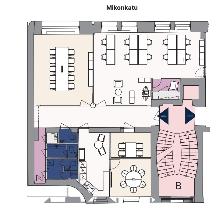 Aleksanterinkatu 44, 193m2, 2. kerros, Toimistotila