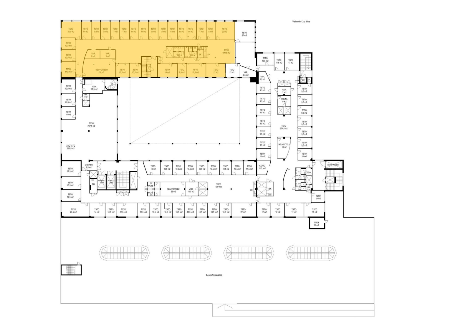 Valimotie 13 A, 611m2, 3. kerros, Toimistotila