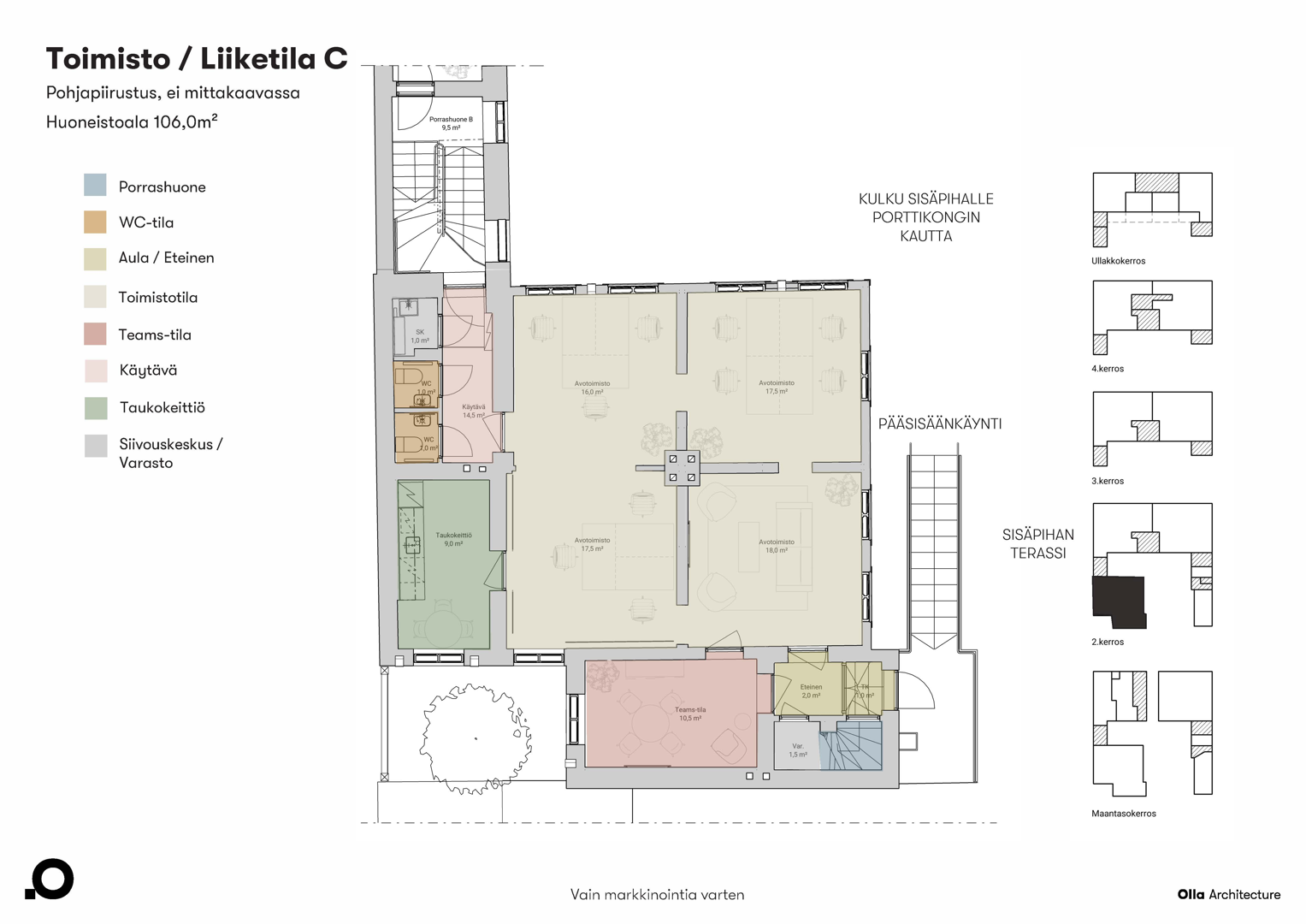 Eerikinkatu 4, 106m2, , Toimistotila