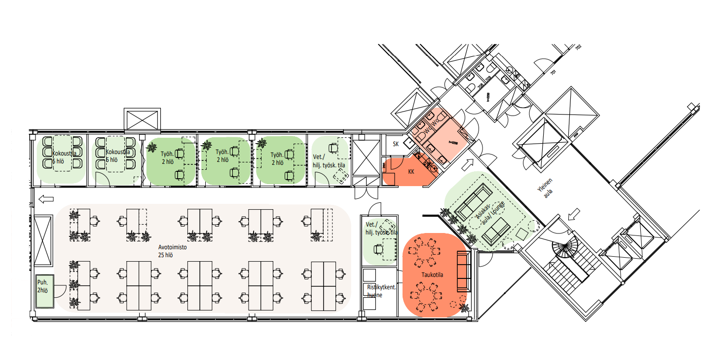 Elimäenkatu 17-19, 341m2, 7. kerros, Toimistotila