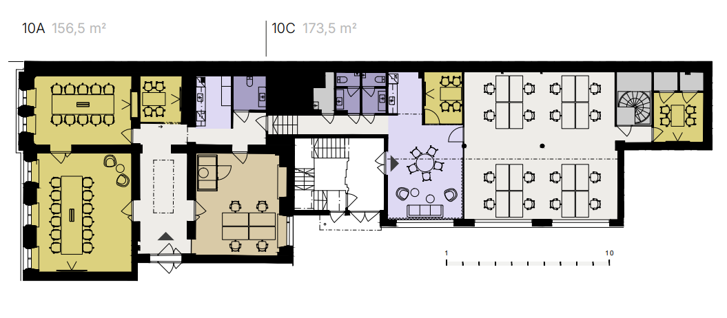 Bulevardi 10, 330m2, 1. kerros, Toimistotila