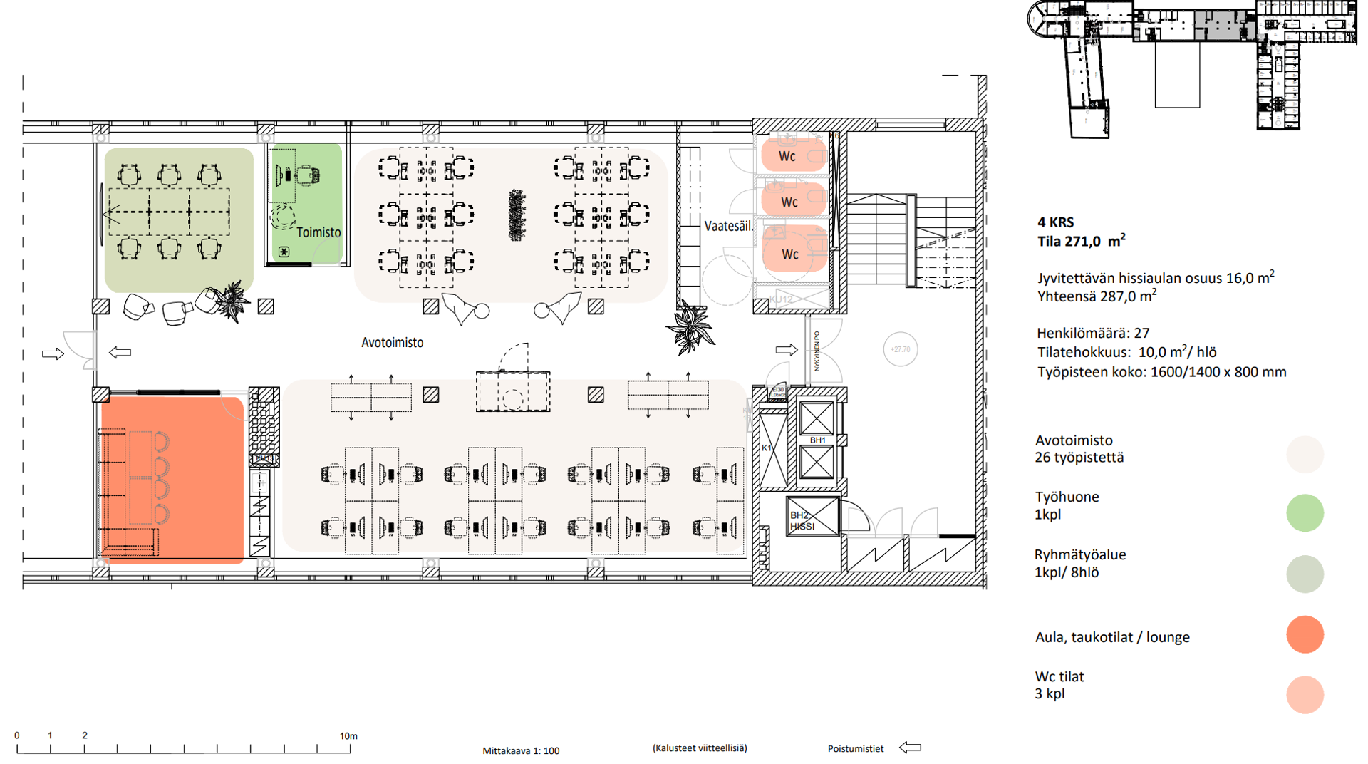 Hämeentie 19, 271m2, 4. kerros, Toimistotila