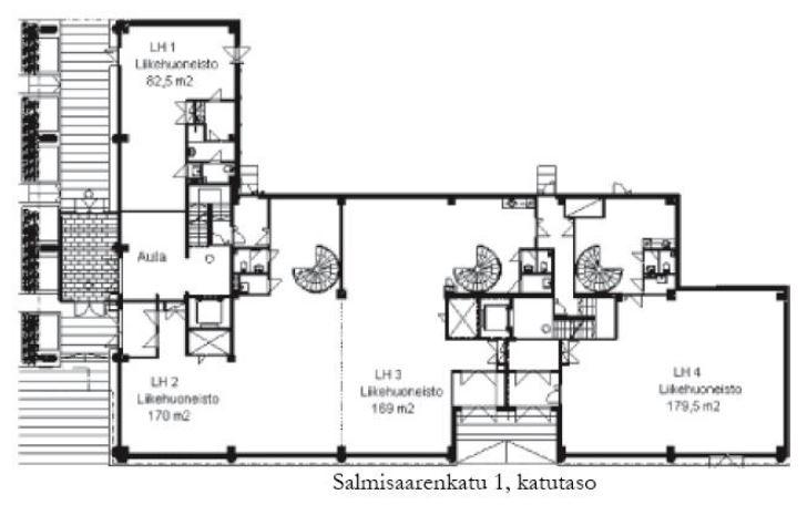 Porkkalankatu 7, 169m2, Katutaso, Liiketila