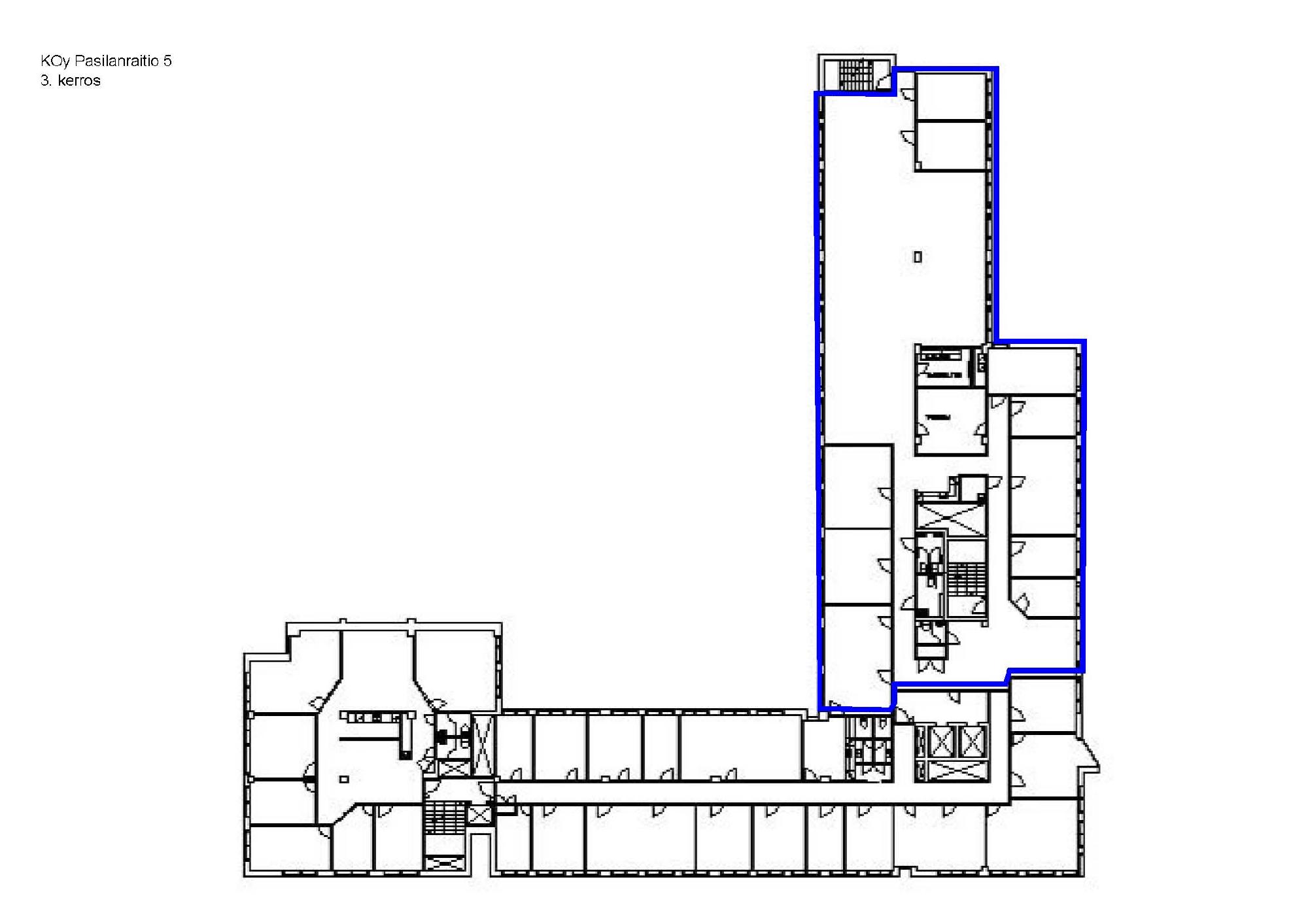 Pasilanraitio 5, 505m2, 3. kerros, Toimistotila